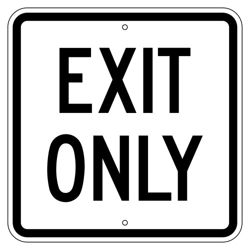 Exit Only Sign