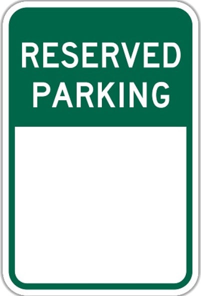 Reserved Parking Sign Customizable