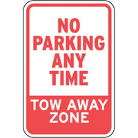 No Parking Anytime Tow Away Zone