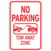 No Parking Tow Away Zone Symbol