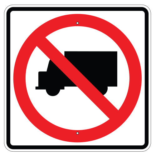 No Trucks w/ Symbol Sign