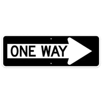One Way Right Arrow Sign